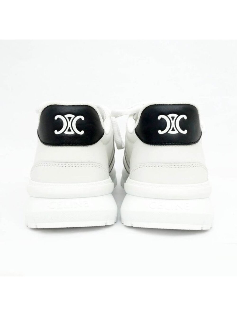 Celine Sneakers White Black 35929 Size 39 Shoes - Picture 5 of 10